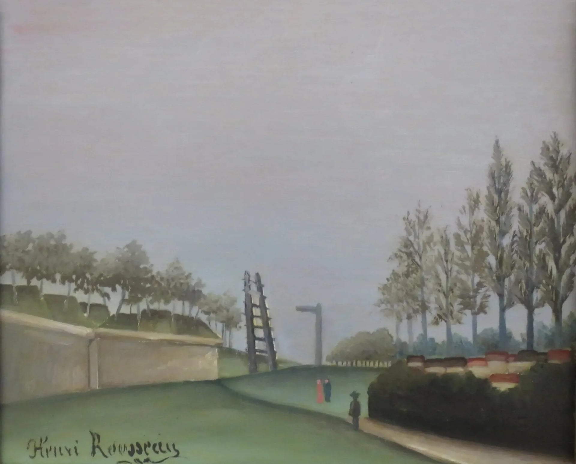 Vue des fortifications à gauche de la porte de Vanves - Henri Rousseau image 1 reproduction de peinture à l’huile