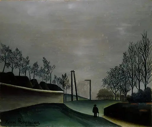 Vue des fortifications - Henri Rousseau image 1 copie de tableau peinte à la main