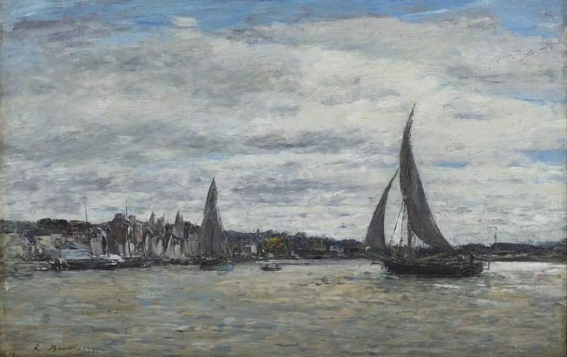 Vue du bassin de Trouville - Eugène Boudin
