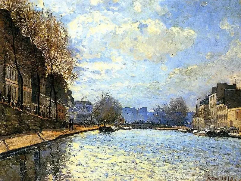 Vue du canal Saint-Martin - Alfred Sisley