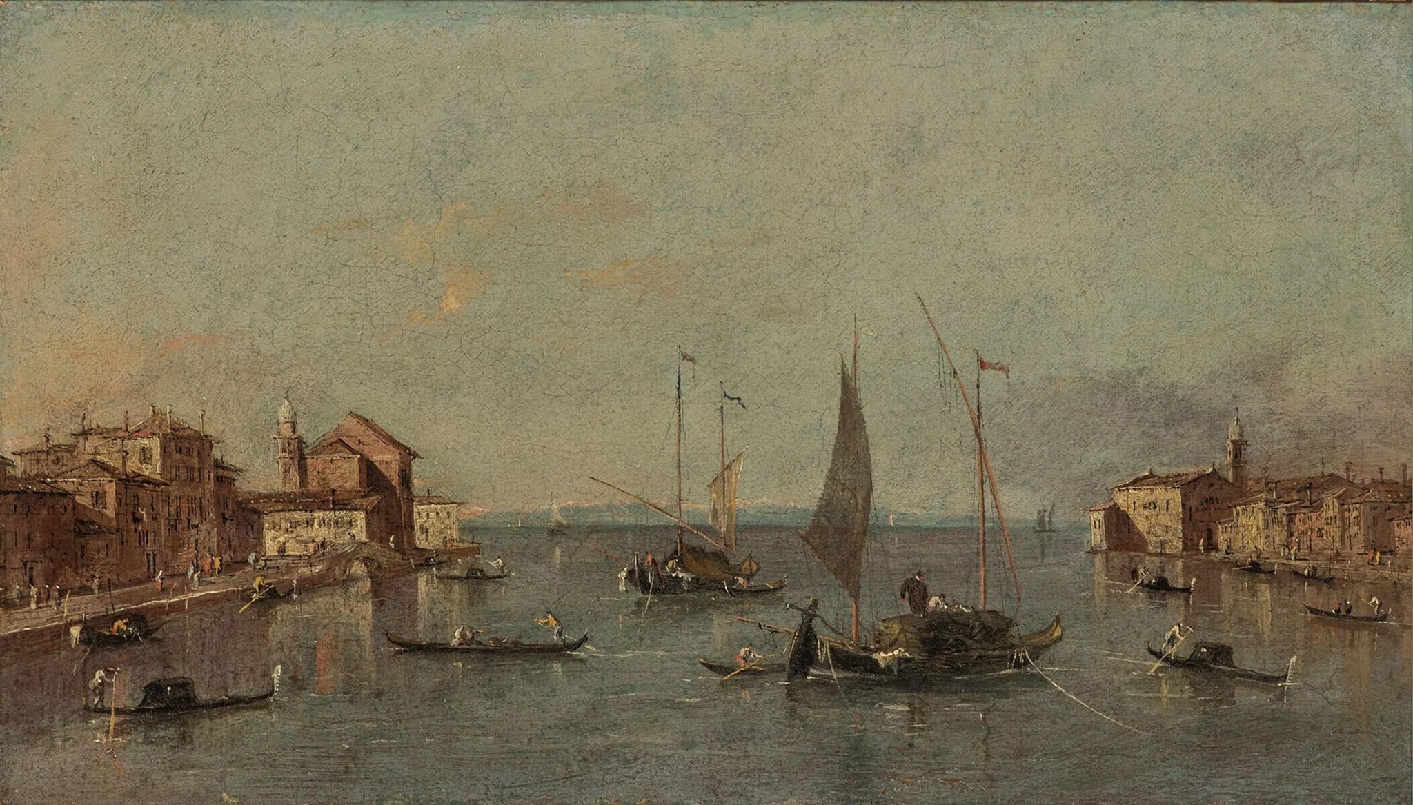 Vue du Canale della Giudecca, Venise - Francesco Guardi image 1 reproduction de peinture à l’huile