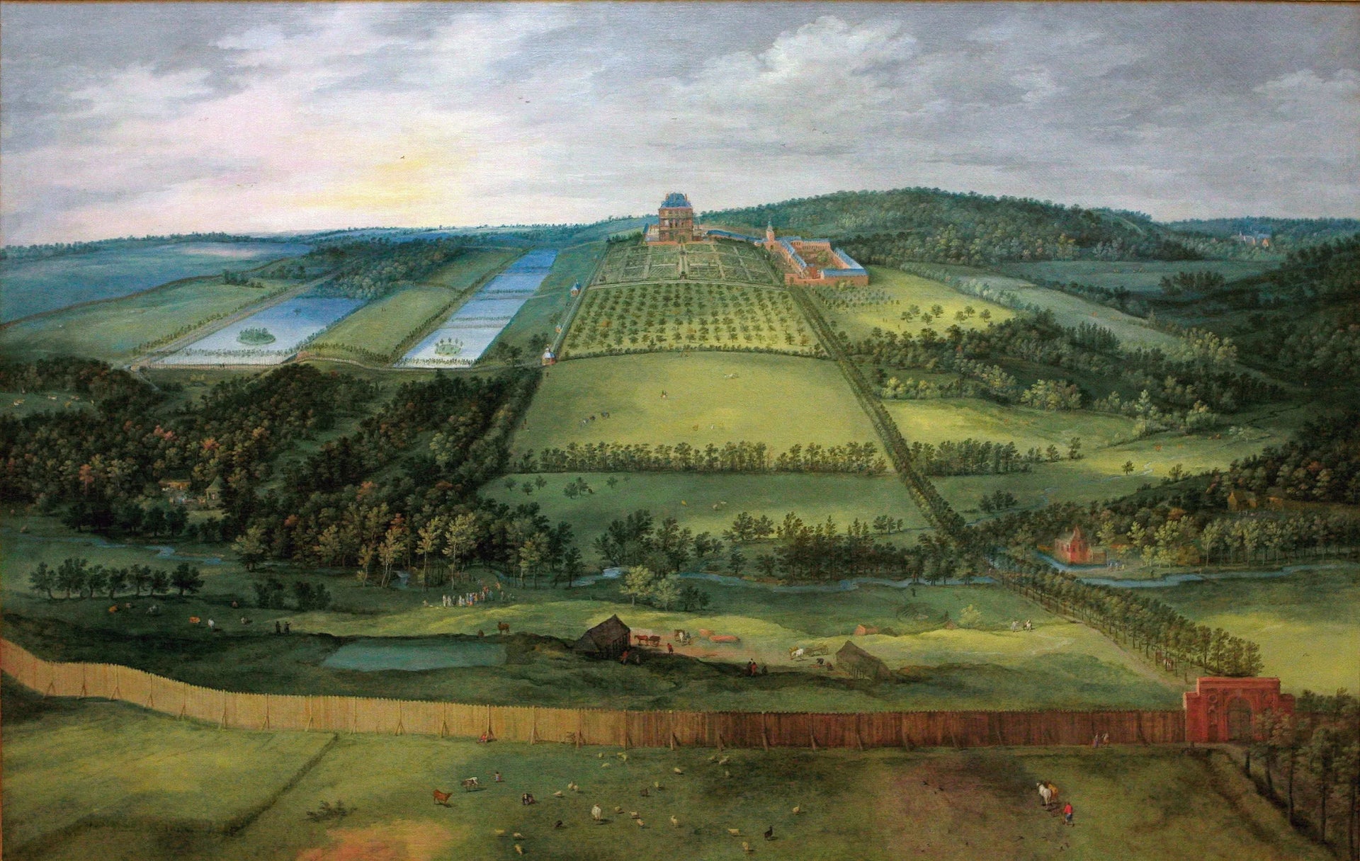 Vue du château de Mariemont - Jan Brueghel l'Ancien image 1 copie de tableau peinte à la main