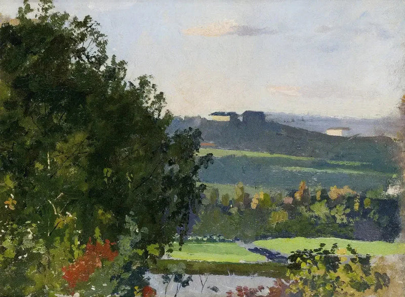 Vue du jardin de Grüner - Edvard Munch