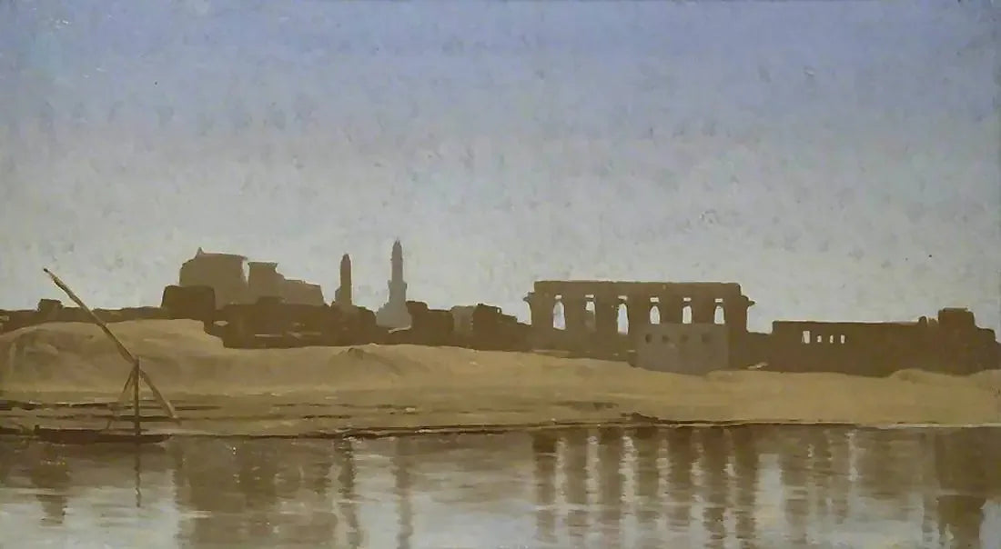 Vue du Nil à Louxor - Jean-Léon Gérôme image 1 reproduction de peinture à l’huile