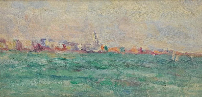 Vue du Parame - Maximilien Luce image 1 tableau peint à l’huile sur toile