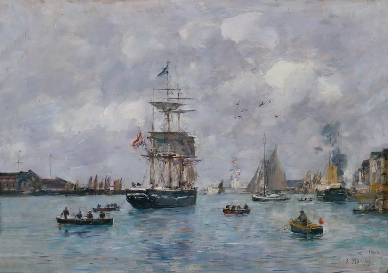 Vue du port du Havre - Eugène Boudin