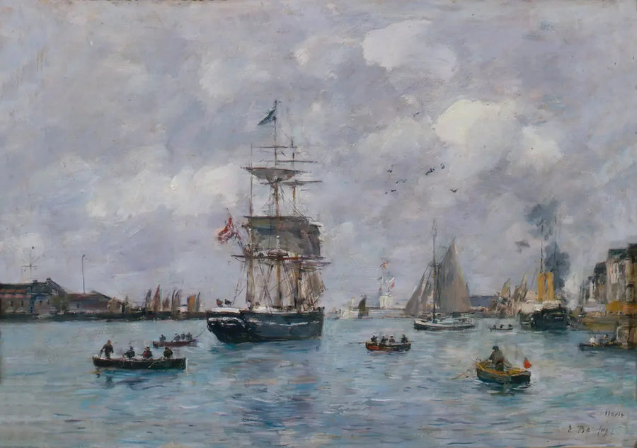 Vue du port du Havre - Eugène Boudin