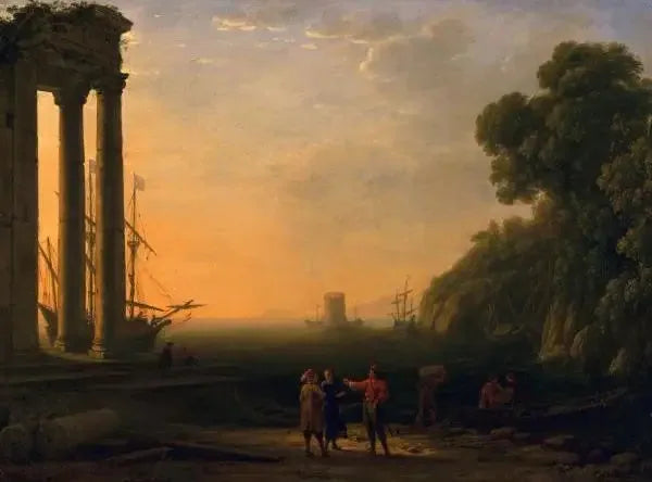 Vue du port maritime - Claude Lorrain image 1 tableau peint à l’huile sur toile