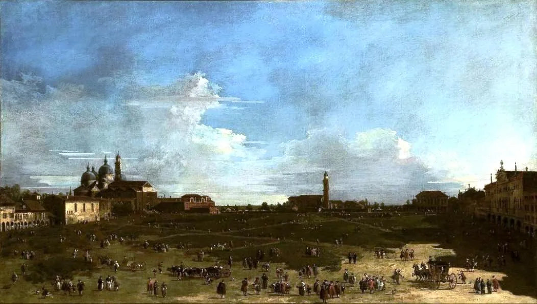 Vue du Prato de la Vallée à Padoue - Francesco Guardi image 1 reproduction de peinture à l’huile