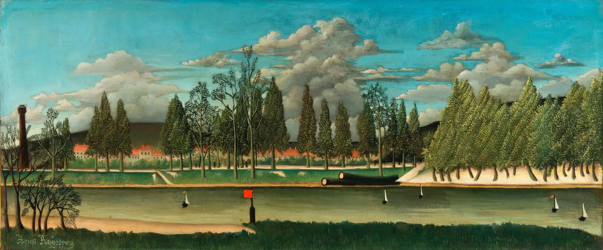 Vue du quai d'Asnières - Henri Rousseau image 1 reproduction de peinture à l’huile
