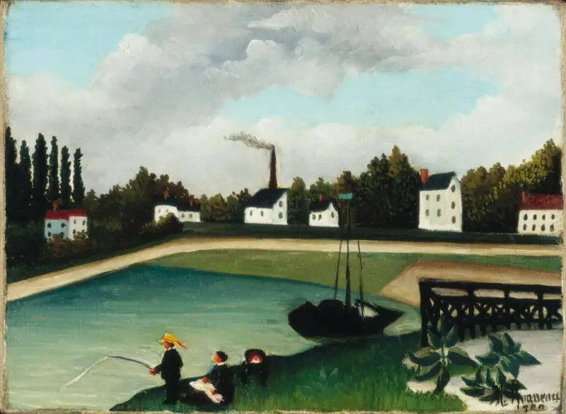 Vue du quai d'Ivry près du Port à l'Anglais, Seine - Henri Rousseau image 1 reproduction d’œuvre d’art à l’huile