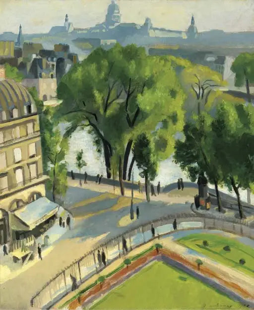 Vue du quai du Louvre - Robert Delaunay image 1 reproduction d’œuvre d’art à l’huile