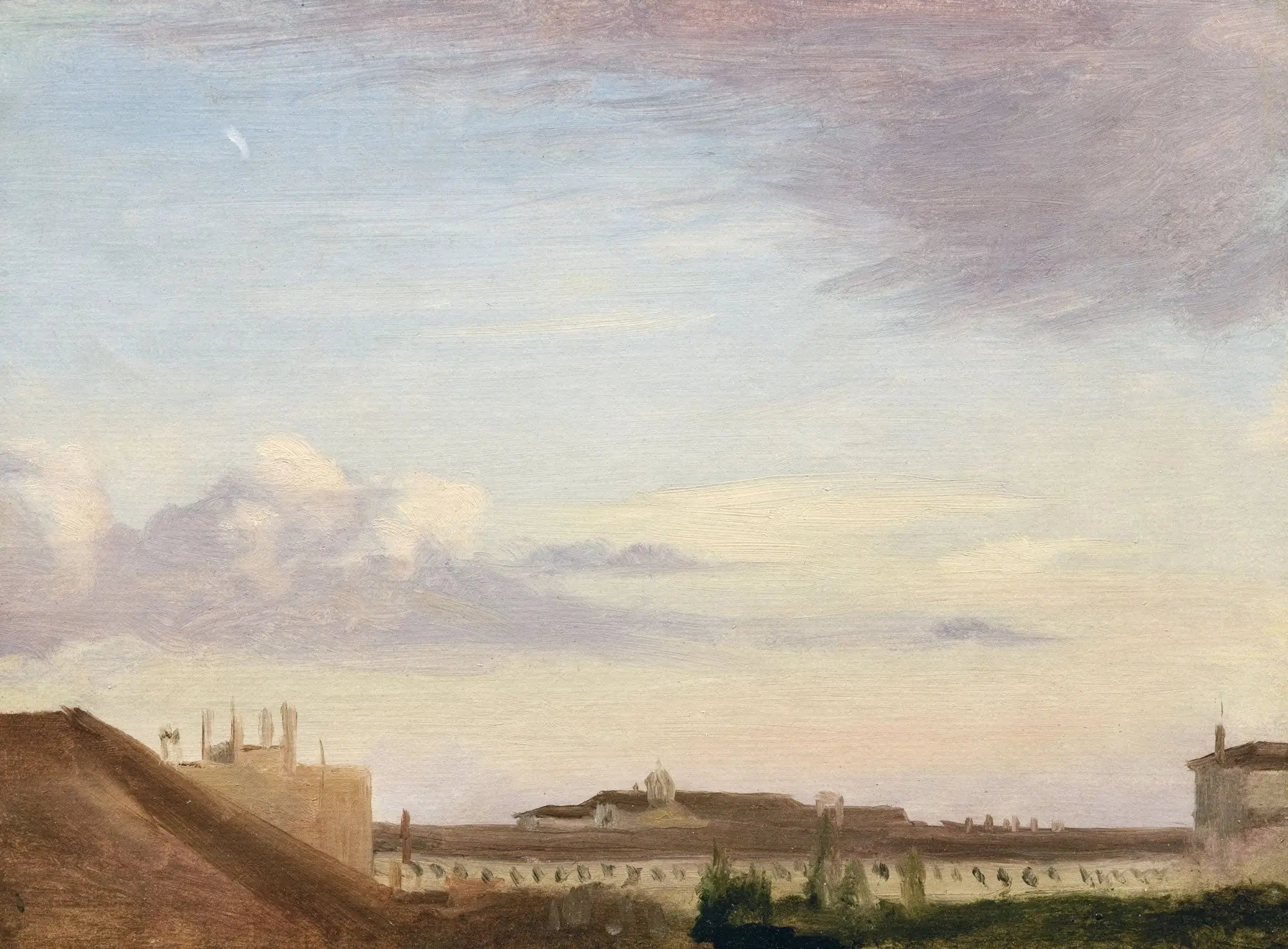 Vue du Quirinal - Edgar Degas image 1 copie peinte à la main à l’huile