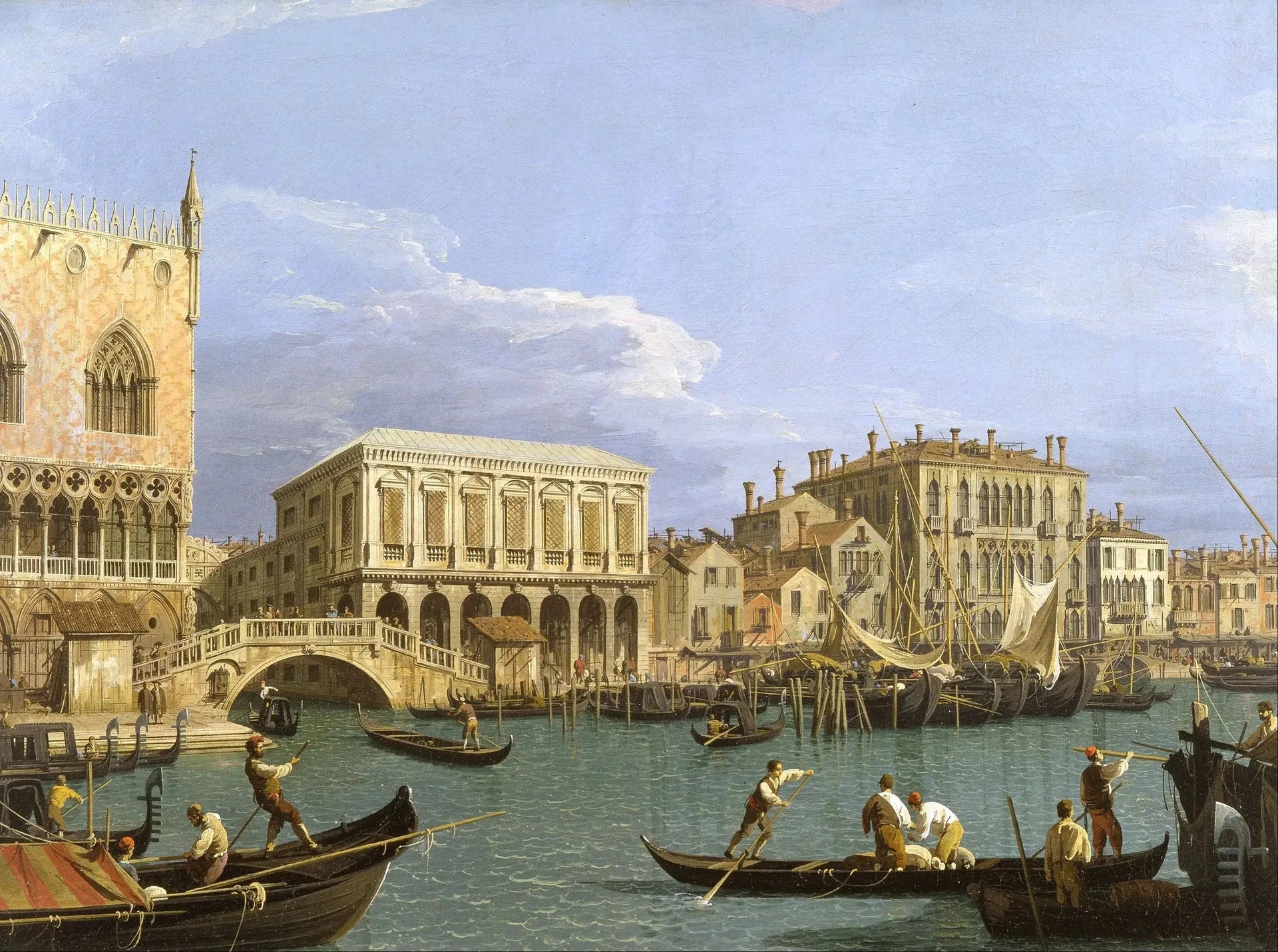 Vue du Riva degli Schiavoni, Venise - Canaletto image 1 copie de tableau peinte à la main