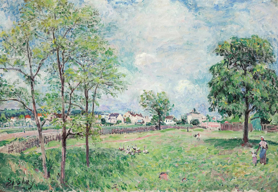 Vue du village - Alfred Sisley