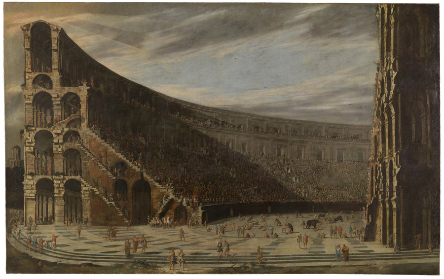 Vue en perspective d'un amphithéâtre romain - Viviano Codazzi