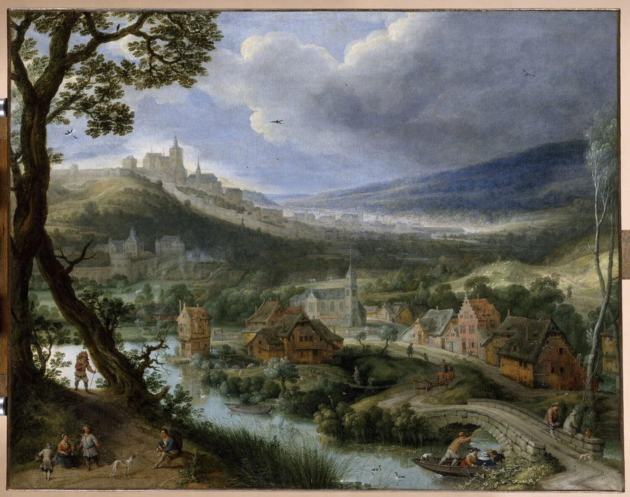 Vue des environs de Bruxelles (vue de fantaisie) - Adriaen van Stalbemt