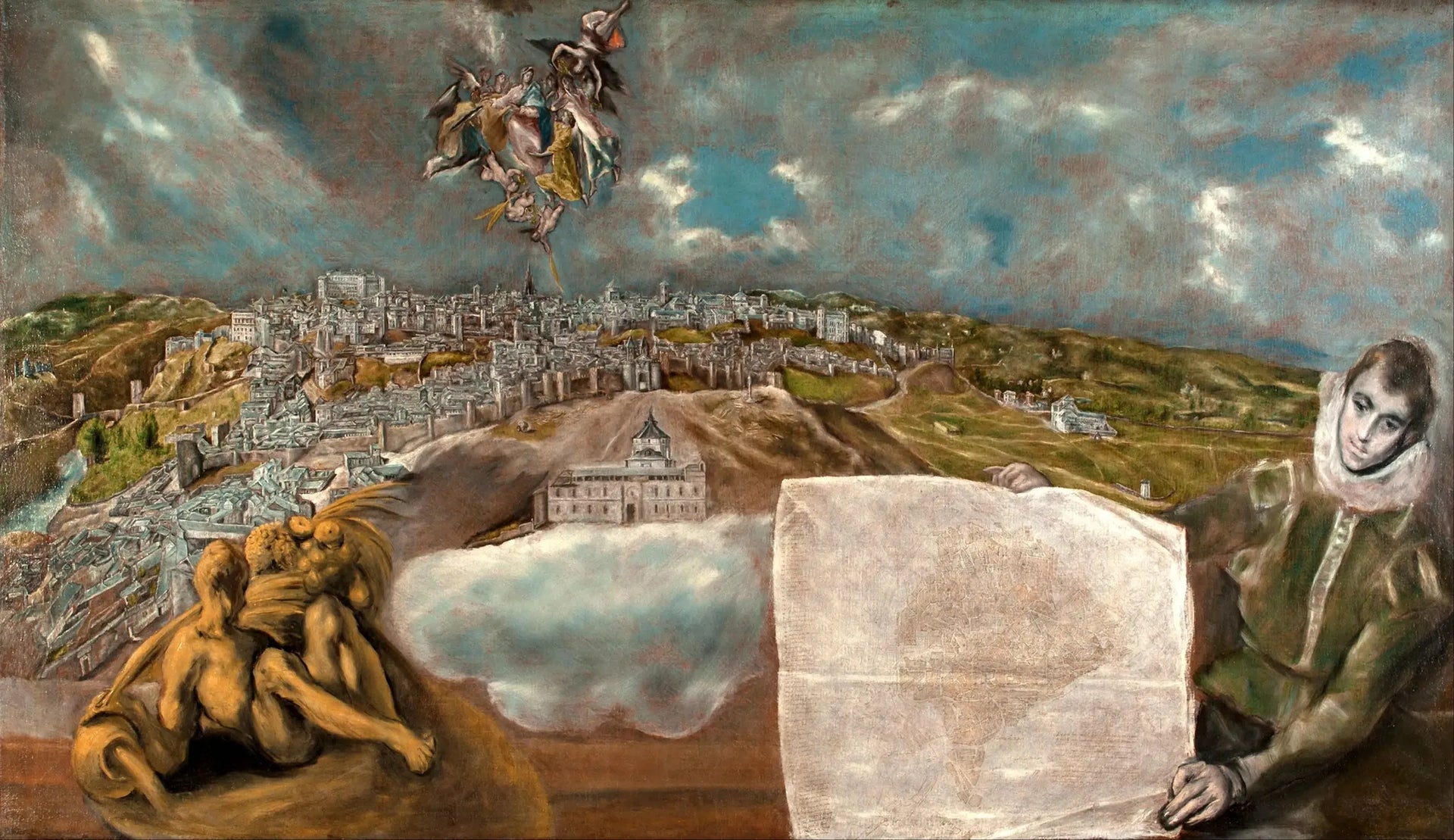 Vue et plan de Tolède - El Greco image 1 reproduction de peinture à l’huile