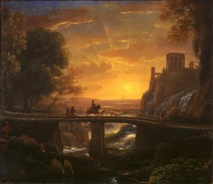 Vue imaginaire de Tivoli - Claude Lorrain image 1 reproduction d’œuvre d’art à l’huile