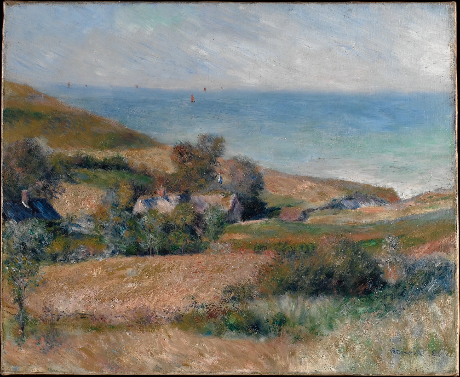 Vue du littoral près de Wargemont en Normandie - Auguste Renoir