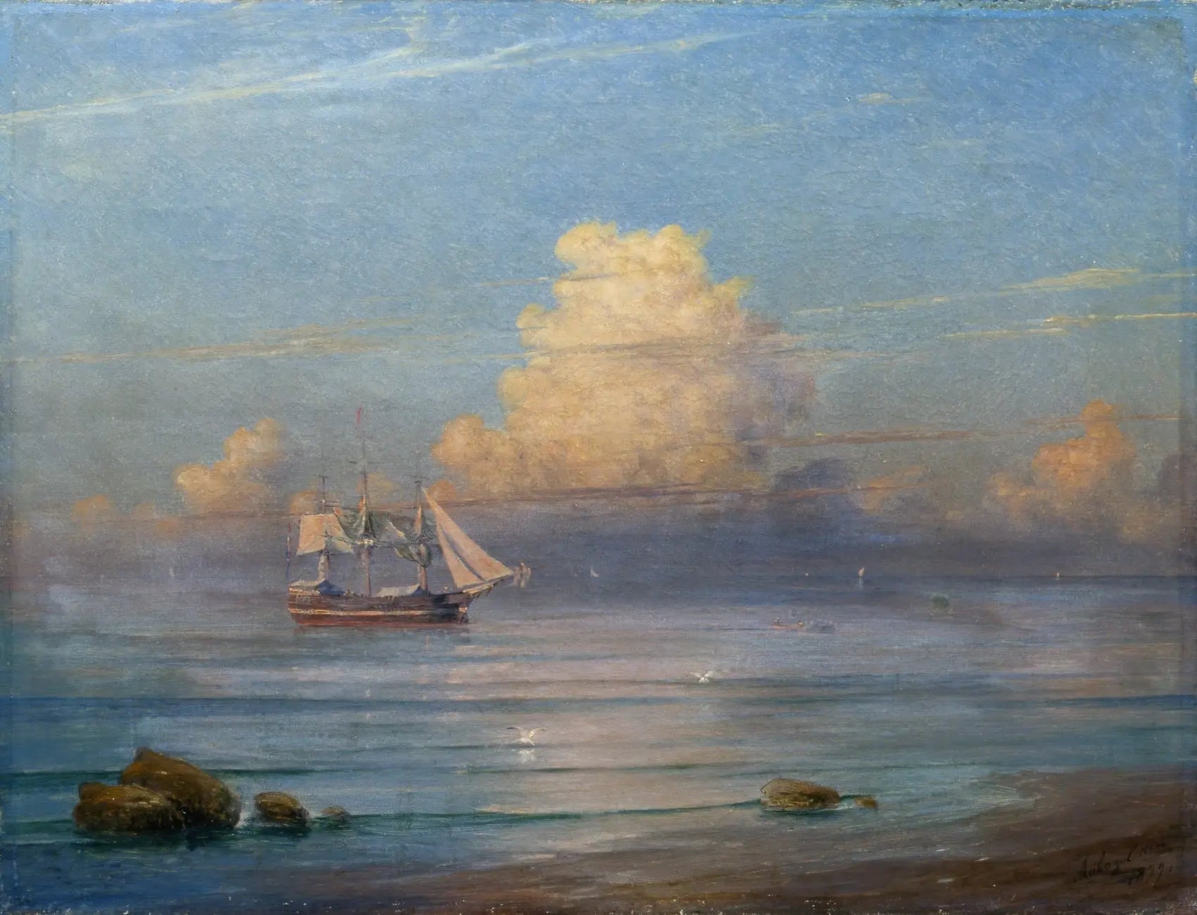Vue marine - Ivan Aïvazovski image 1 reproduction de peinture à l’huile