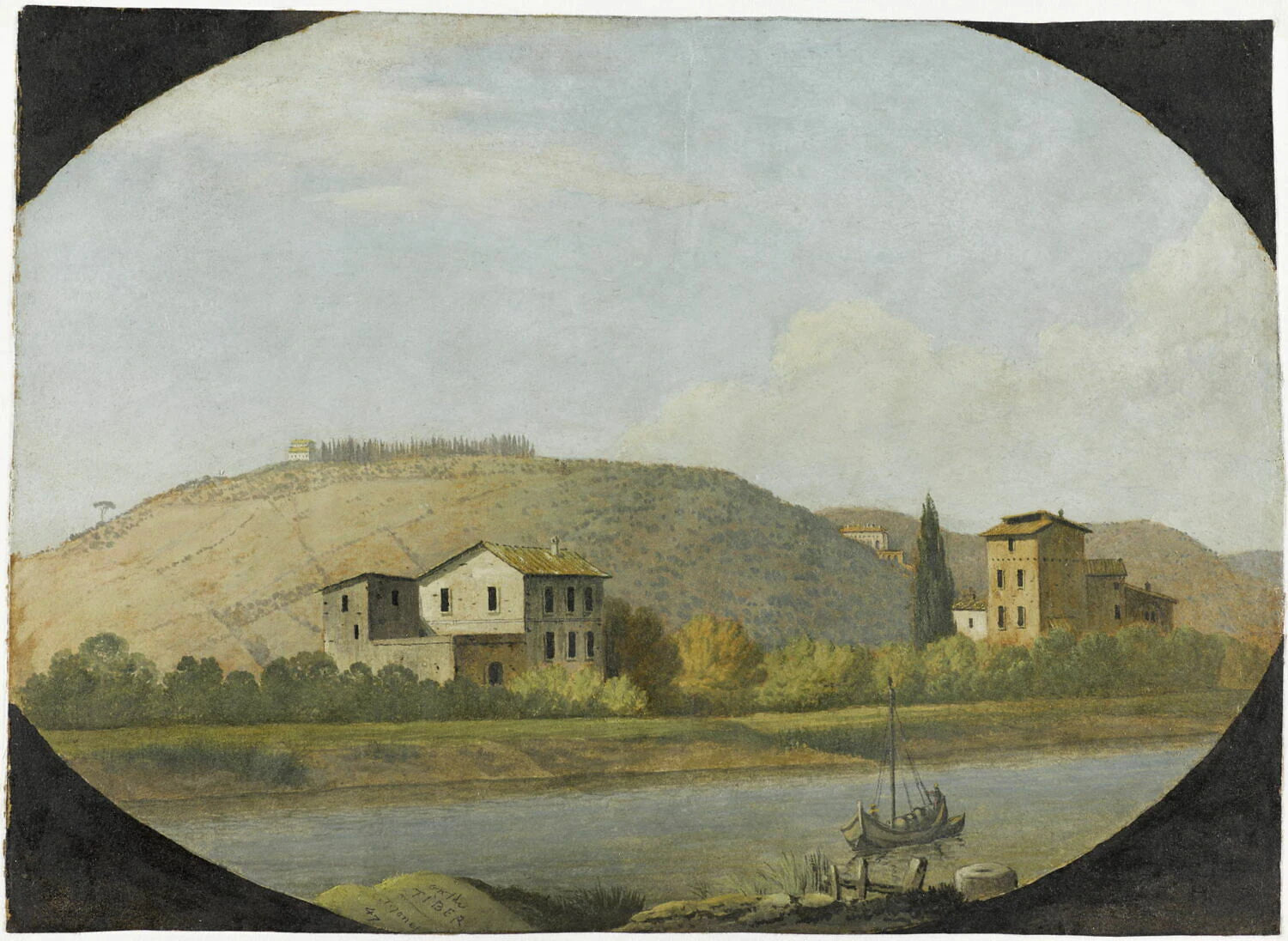 Vue du Monte Mario depuis le Tibre - Thomas Jones