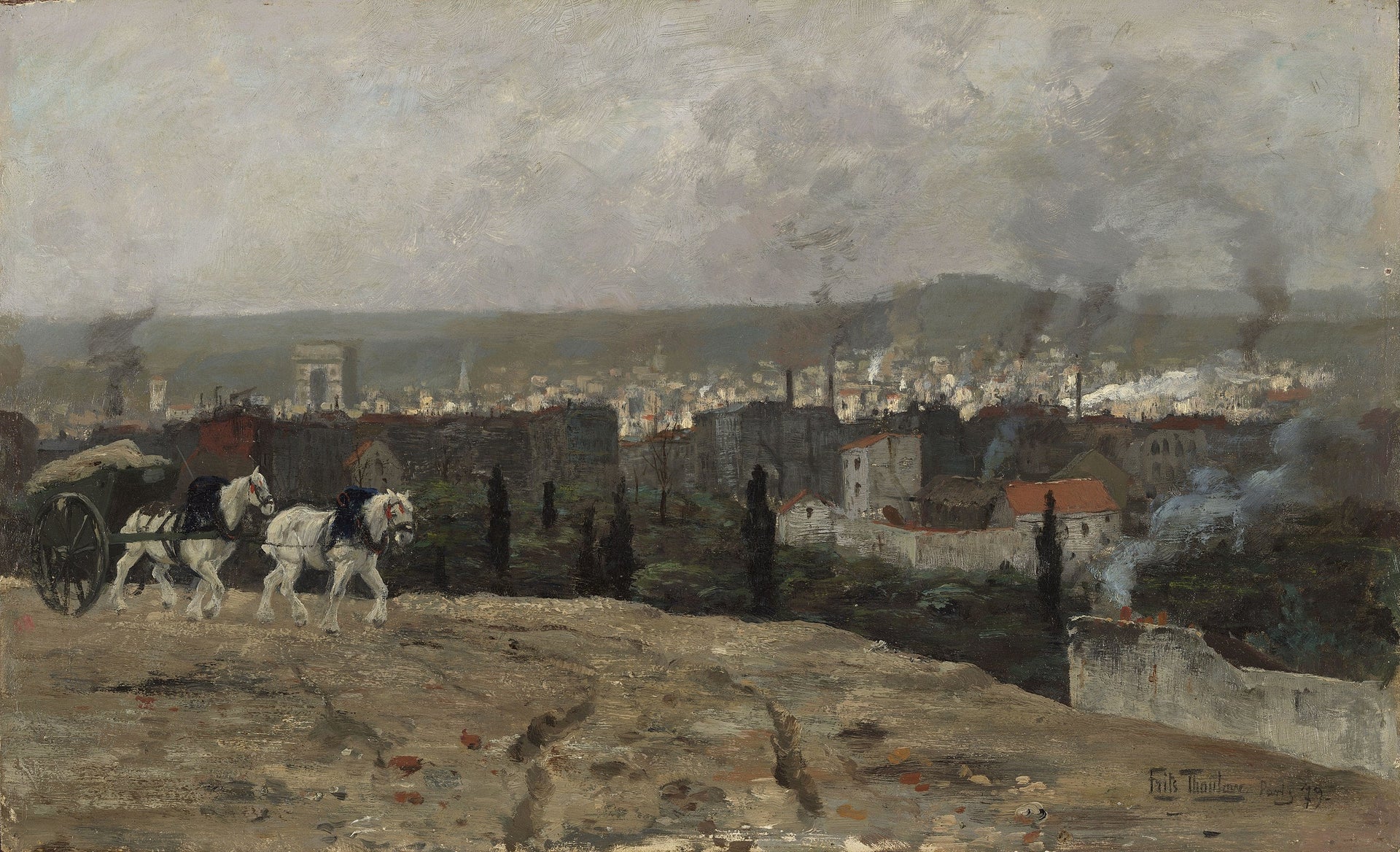 Vue parisienne - Frits Thaulow image 1 tableau peint à l’huile sur toile