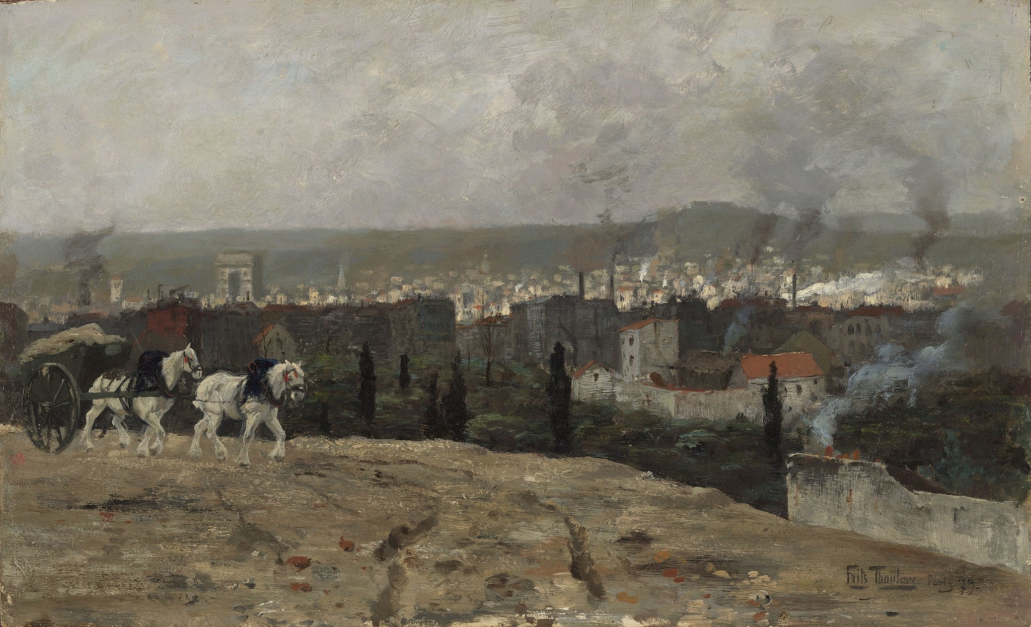 Vue parisienne - Frits Thaulow image 1 tableau peint à l’huile sur toile
