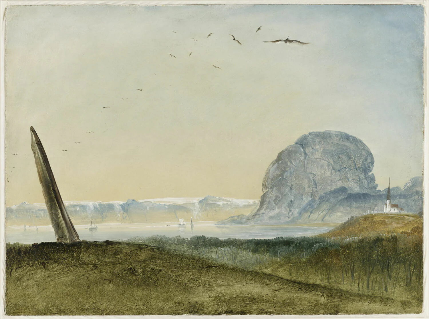 Vue de la paroisse de Stegen (esquisse) - Peder Balke