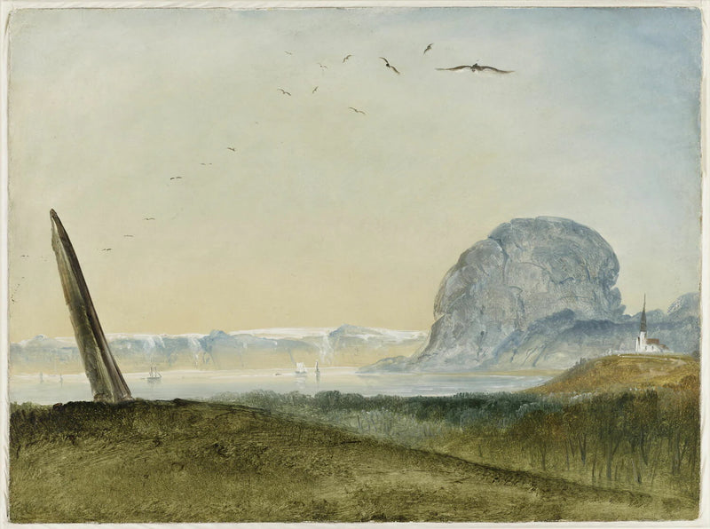 Vue de la paroisse de Stegen (esquisse) - Peder Balke