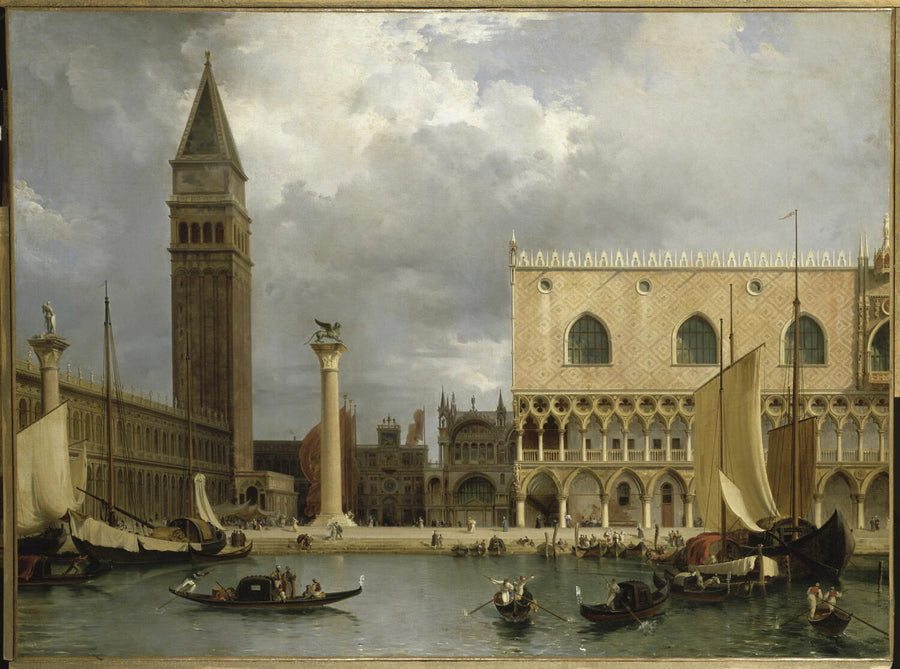 Vue d'une partie du Palais Ducal et de la Piazzetta à Venise - Lancelot Théodore Turpin de Crissé