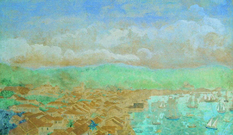 Vue partielle de la ville de Nossa Senhora do Desterro 02 - Victor Meirelles image 1 copie de tableau peinte à la main