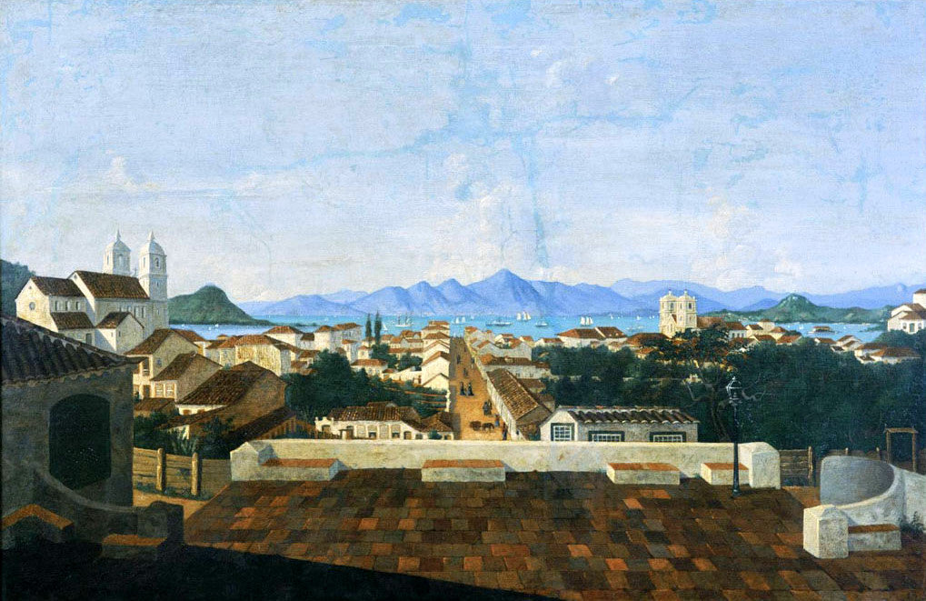 Vue partielle de la ville de Nossa Senhora do Desterro 03 - Victor Meirelles image 1 reproduction de peinture à l’huile