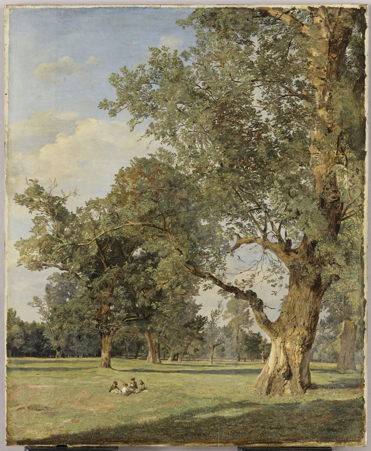 Vue du Prater à Vienne, avec un arbre à droite - Ferdinand Georg Waldmüller