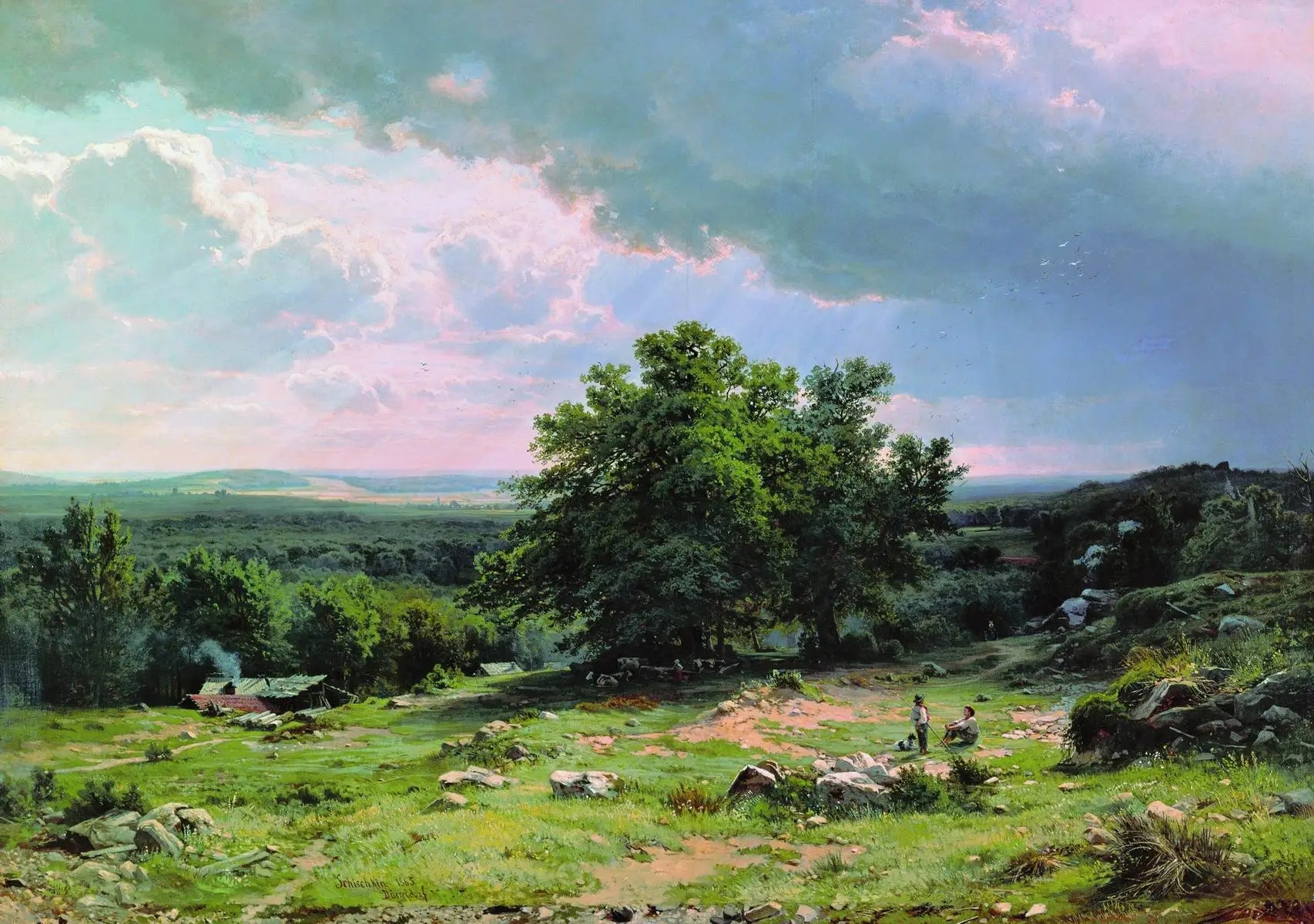Vue près de Düsseldorf - Ivan Chichkine image 1 copie peinte à la main à l’huile
