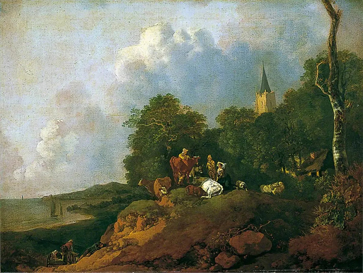 Vue près de la côte - Thomas Gainsborough image 1 reproduction d’œuvre d’art à l’huile