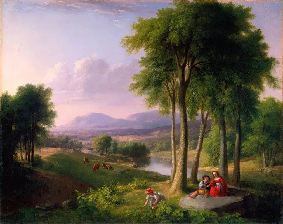 Vue près de Rutland, Vermont - Asher Brown Durand image 1 copie peinte à la main à l’huile