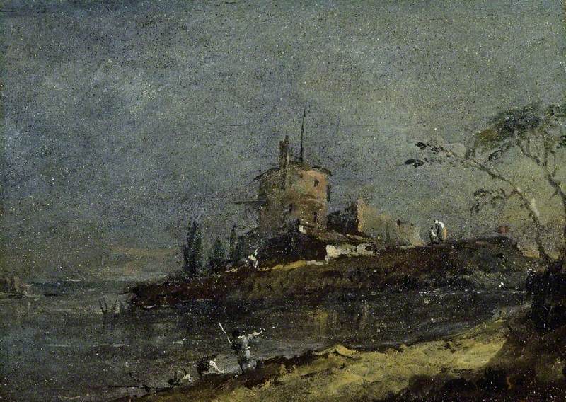 Vue près de Venise - Francesco Guardi image 1 reproduction d’œuvre d’art à l’huile