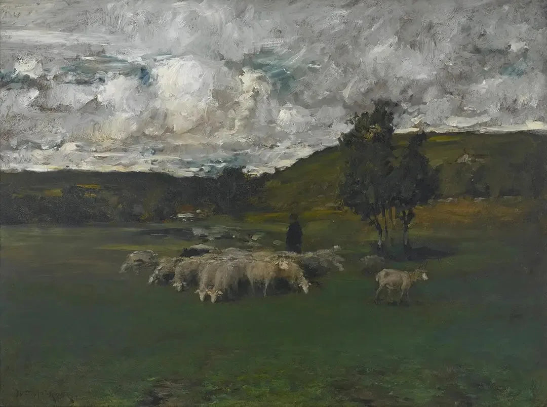 Vue près du bureau de vote - William Merritt Chase image 1 copie peinte à la main à l’huile