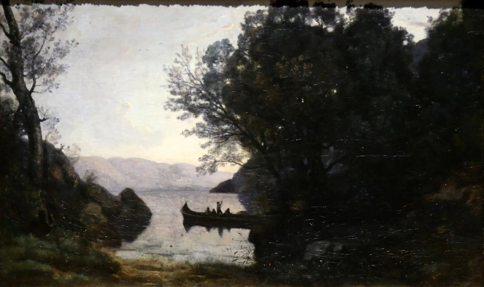 Vue prise à Riva, Tyrol italien - Jean-Baptiste Camille Corot image 1 reproduction artisanale de tableau