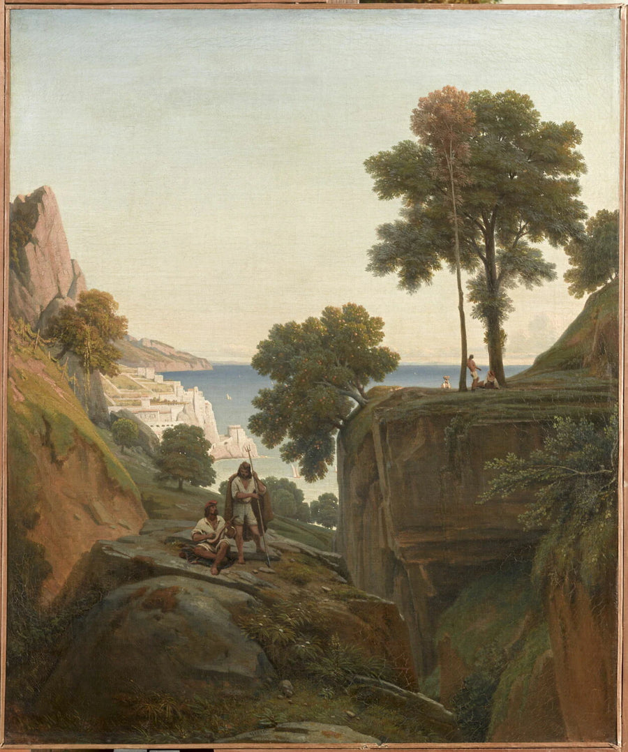 Vue prise à Amalfi, dans le golfe de Salerne - Théodore Caruelle d' Aligny