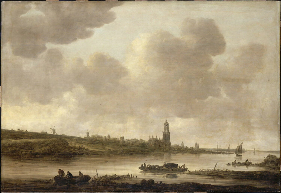 Vue de Rhenen sur le Rhin avec l'église Sainte-Cunera - Jan van Goyen