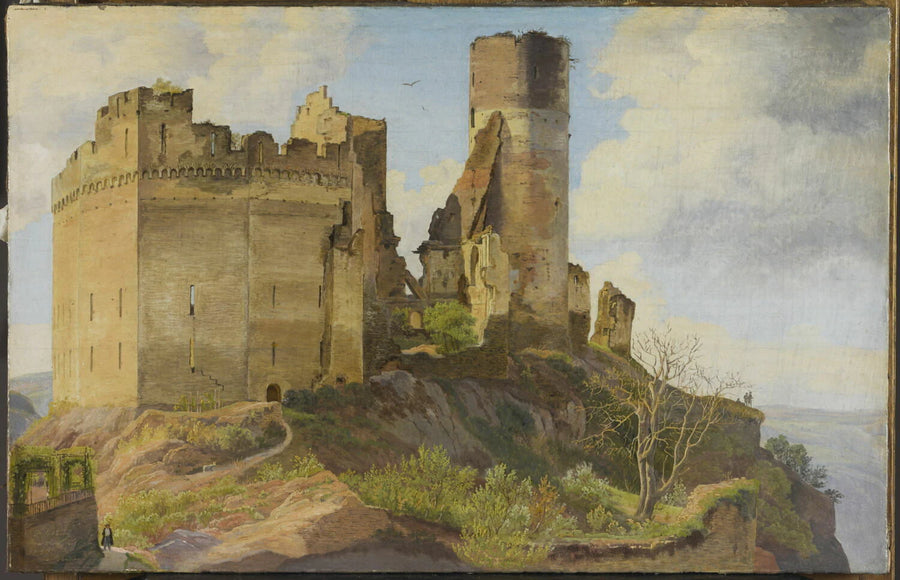 Vue des ruines de la Schönburg, près d'Oberwesel (Allemagne), sur le Rhin - Frederik Hansen Sødring