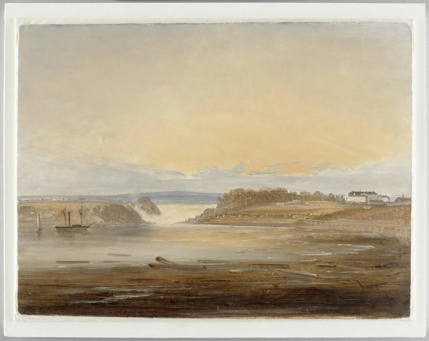 Vue de Sarps Fossen (esquisse) - Peder Balke