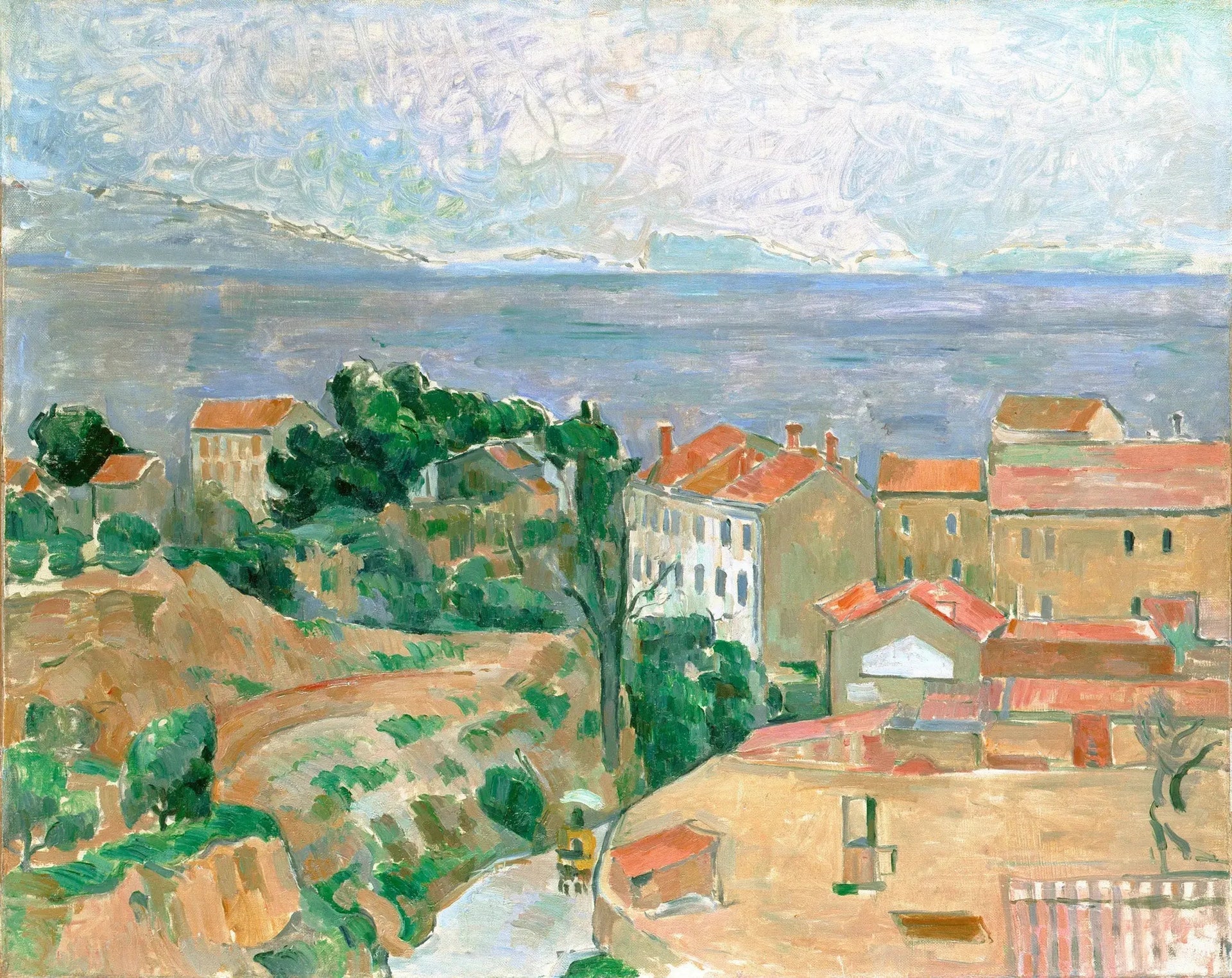 Vue sur l'Estaque - Paul Cézanne image 1 reproduction artisanale de tableau