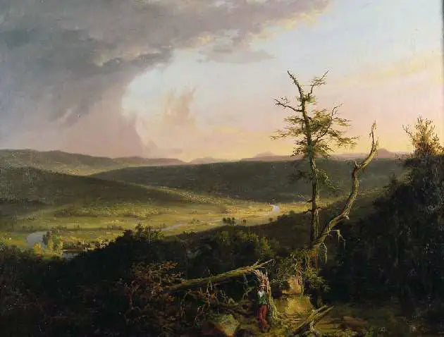 Vue sur la Schoharie - Thomas Cole image 1 reproduction de peinture à l’huile