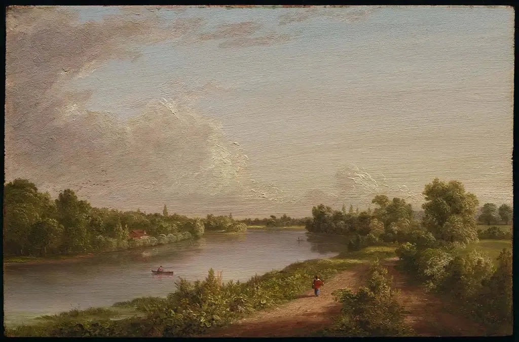Vue sur la Tamise - Thomas Cole image 1 copie peinte à la main à l’huile