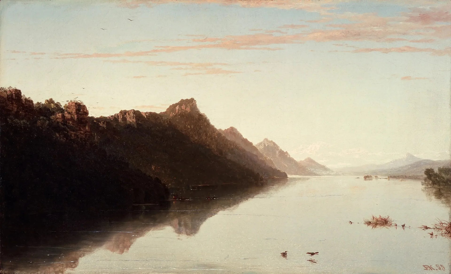 Vue sur le Haut-Mississippi - John Frederick Kensett image 1 reproduction artisanale de tableau