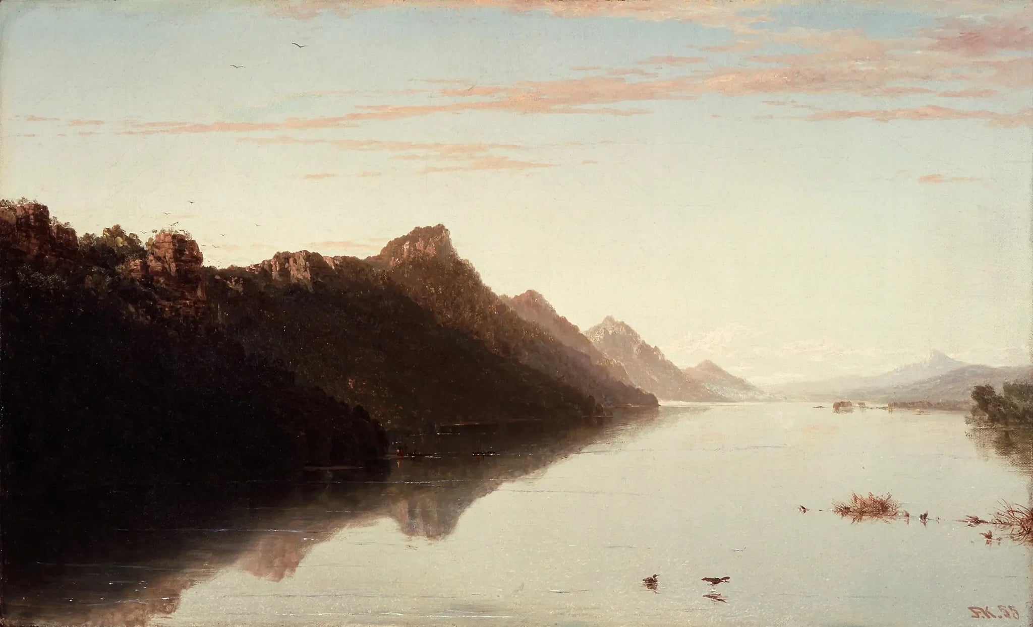 Vue sur le Haut-Mississippi - John Frederick Kensett image 1 reproduction artisanale de tableau