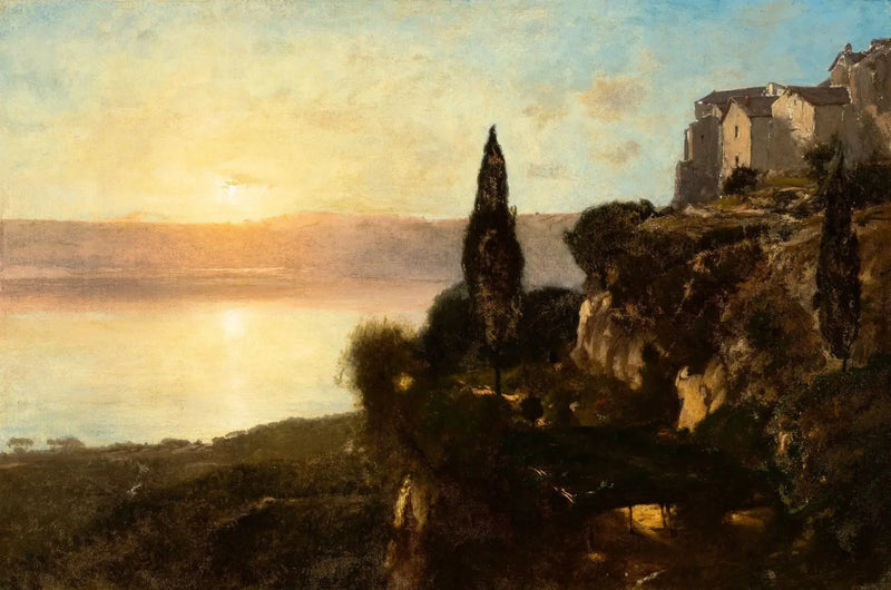 Vue sur le lac de Nemi - George Inness